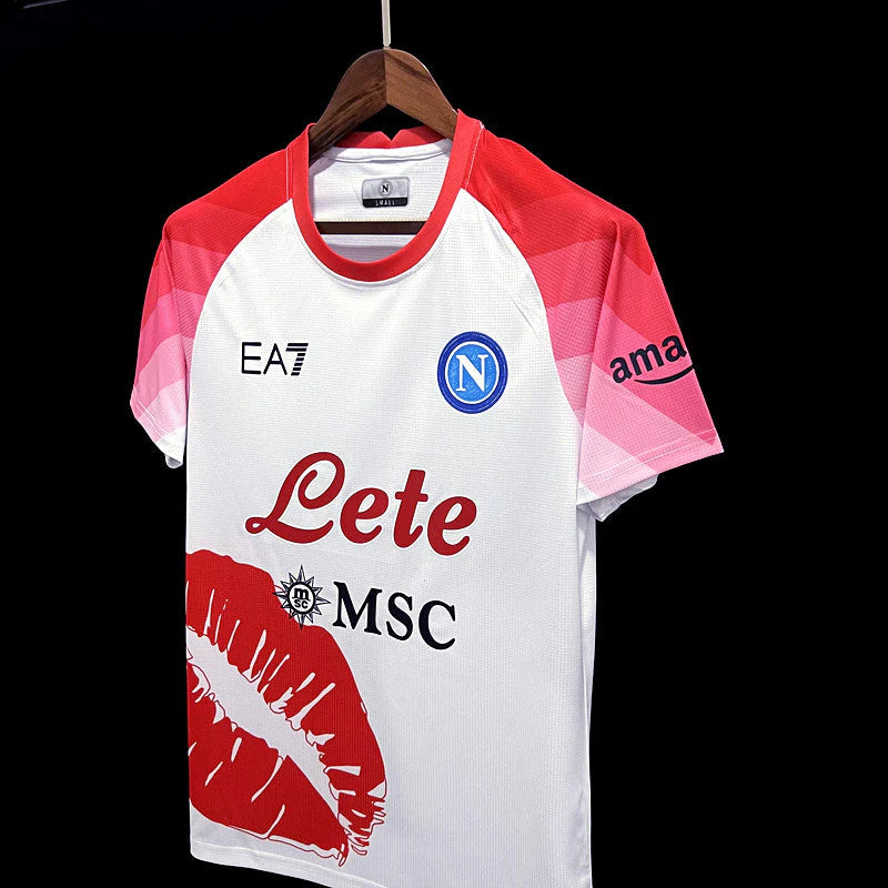 Maillot Naples Saint Valentin 23/24 - Bisous, Rose, Blanc
