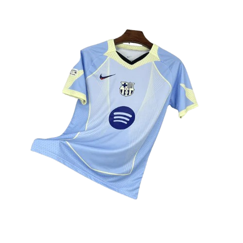 Maillot Concept FC Barcelone 25/26 – Bleu Ciel & Jaune Pâle