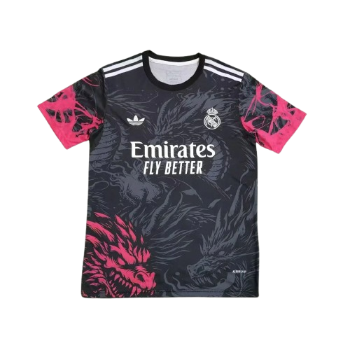 Maillot concept Real Madrid - Dragons Noir, Rouge