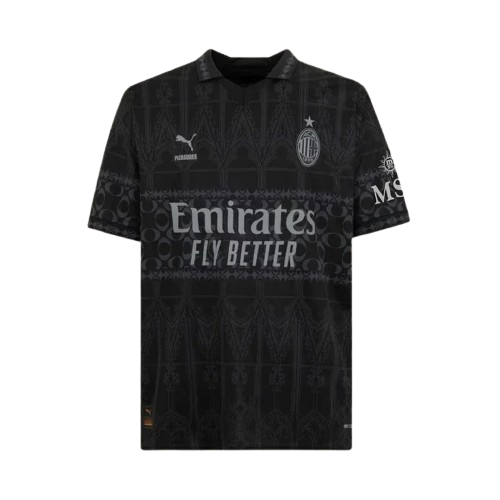 Maillot x PLEASURES Forth AC Milan 23/24 - Noir - Floczone