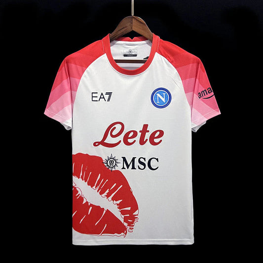 Maillot Naples Saint Valentin 23/24 - Bisous, Rose, Blanc