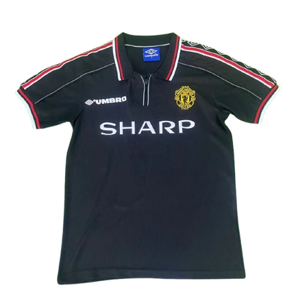 Maillot Retro 1998-99 Manchester United Noir - Floczone
