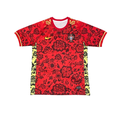 Maillot Portugal Rouge Fleurs 24/25