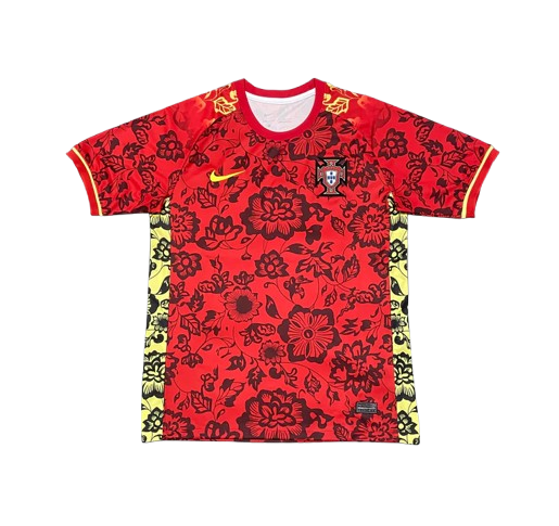 Maillot Portugal Rouge Fleurs 24/25